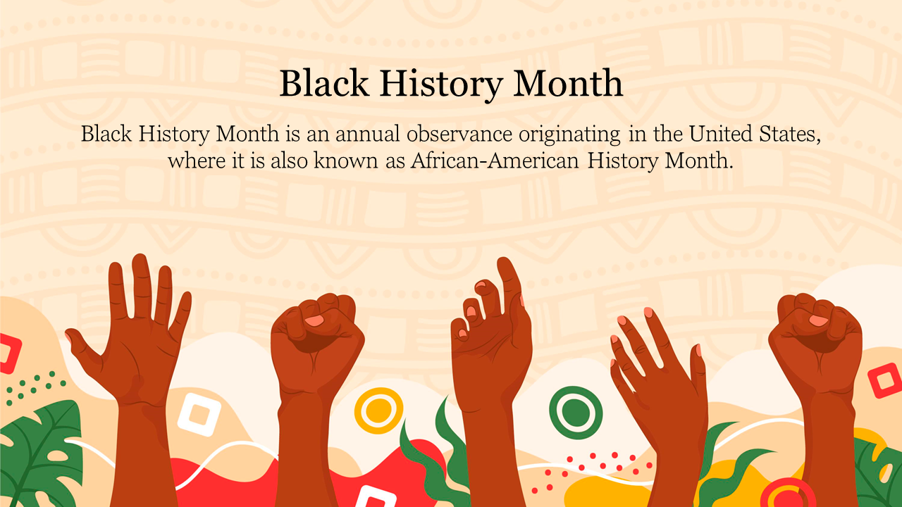 Black History Month PowerPoint For Presentation Slide